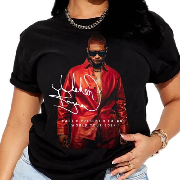 Usher Raymond Past Present Future World Tour 2024 T-Shirt - Picture 1 of 1